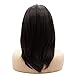 LUSHY BEAUTY Hair Synthetic Lace Front Wig Straight Short 15inch Dark Brown Heavy Density Heat Resistant Realistic Wig