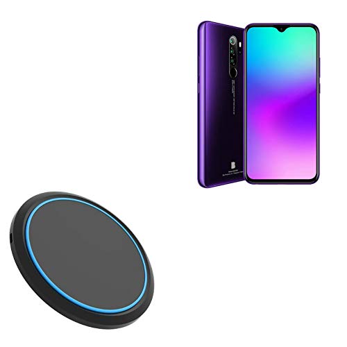 Charger for BLU G90 Pro (Charger by BoxWave) - SwiftCharge PowerDisc Wireless Charger (15W) with Wireless Chargers That Require QC3.0 minicube, Qi Wireless 15W Circular Desktop Charger - Jet Black