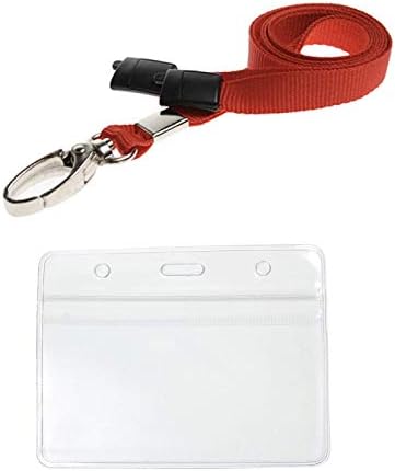 PCL Media Ltd | ID Black Lanyard Neck Strap with Metal Clip and Breakaway Safety Clip & ID Card Holder, Black Lanyard for Neck with Card Holder