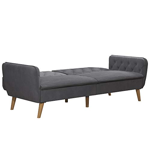 Novogratz Tallulah Memory Foam Futon, Gray Velvet Novogratz Tallulah Memory Foam Futon, Gray Velvet