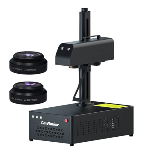 ComMarker B4 100W Fiber Laser Engraver Machine, LightBurn Compatible Laser Engraving with 2 different size lens,2-in-1 Desktop and Handheld Fiber Laser Marking Machine for Jewelry,Sliver,Gold,Tumblers