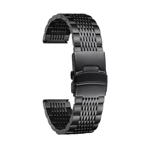 Bracelet de montre en acier inoxydable argent anti-oxydation pour homme