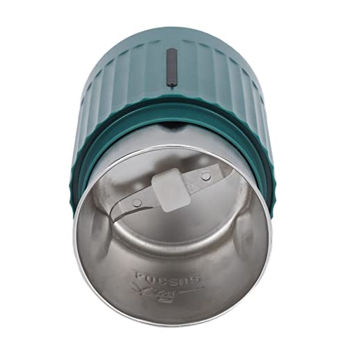 Kaffeemühle, grüne Gewürzmühle EU-Stecker 220 V 50 ml Kapazität 200 W mit Dosierung für Gewürz für Büro für Müsli