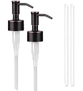 Amoliar Mason Jar Liquid Soap Dispenser Pump, Stainless Steel Replacement Pump for Dish Soap, Lot...