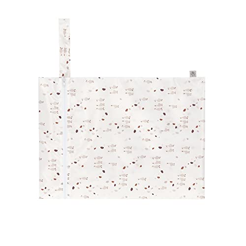 LÄSSIG Nasstasche wiederverwendbar für Kind Baby 2 Stück/Wet Bag Tiny Farmer Flowers/Goose – Ansicht 2