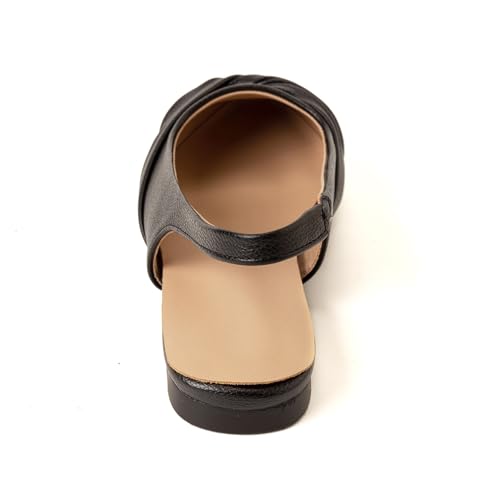 Gicoiz Office Flats Pointed Toe Women Work Slingback Dolly Shoes3