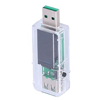USB Tester, Safety USB Voltage Current Testers Wireless Connection for(Transparent)