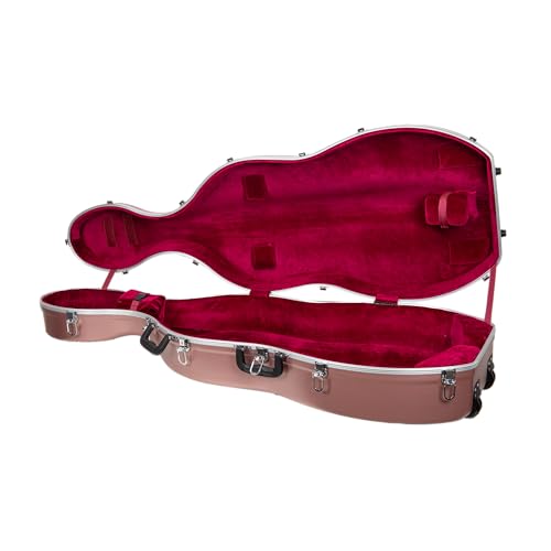 image for Crossrock 3/4 and 4/4 Size Cello Case | ABS Molded Hardshell with Whee