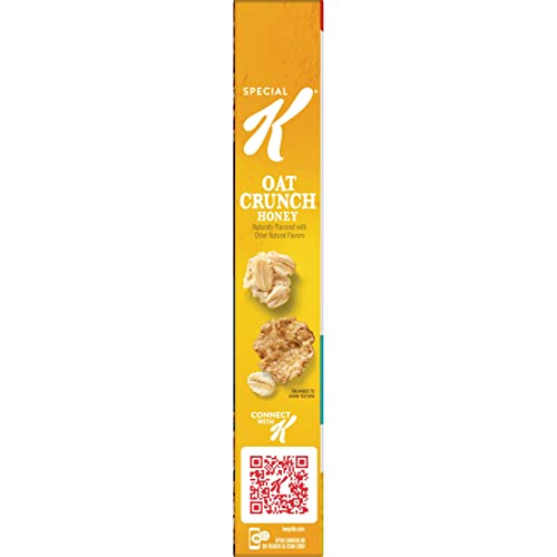 Kellogg's Special K Cold Breakfast Cereal, Oat Crunch Honey, Fiber Cereal 13.5Oz Box (1 Box) #TOP4