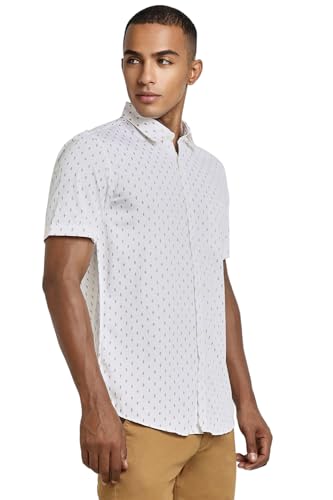 Image of Peter England Men's Casual Premium Summer Half Sleeve Shirt | 100% Cotton