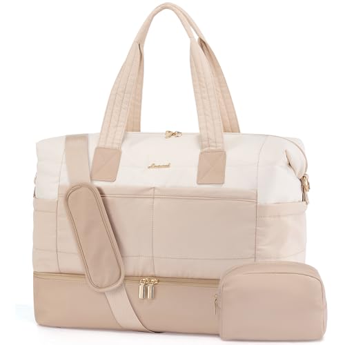 LOVEVOOK Reisetasche Damen, Puffer Weekender Handgepäck Tasche...