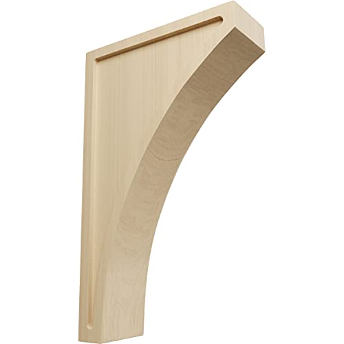 Ekena Millwork CORW03X08X14LWRW Jumbo Lawson Wood Corbels, 3"W x 8 1/2"D x 14"H, Rubberwood