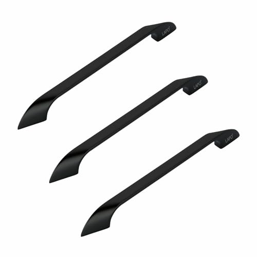 Image of LAPO Kitchen & Wardrobe Cabinet Handle, 10 Inch Handle for Cabinets and Storage Units, Comfortable Grip, Stable Fix Alignment, 3 Years Warranty (224mm, Black Finish, Pack of 3) - Twist