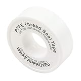AKORD 12mm x 12m Water White Plumbers PTFE Thread Seal Tape Plumbing Joint, 12mm x 0.075mm
