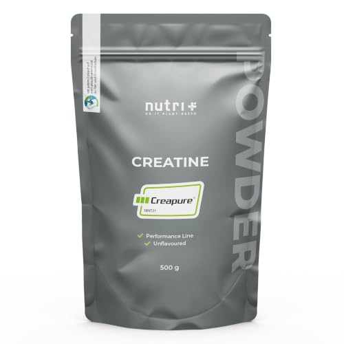 Nutri + Creapure 500g - Creatin Monohydrat Pulver - 100% rein - Ultrafeines Kreatin Neutral hochdosiert - Creatine Powder Vegan aus… – Ansicht 1
