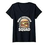 Photo Gallery donna doppio cheeseburger squad hamburger grill fan maglietta con collo a v Photo Gallery donna doppio cheeseburger squad hamburger grill fan maglietta con collo a v