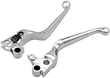 2X Chrome Brake Clutch Hand Levers Fit Harley Davidson Dyna XL Sportster 883 1200 Softail Fat Boy Road King