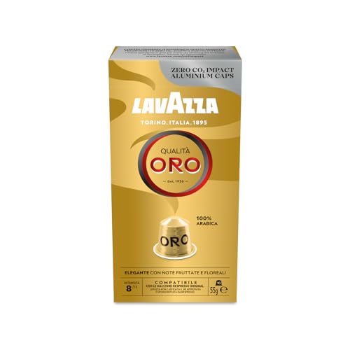 Lavazza Qualit Oro, Nespresso Compatible Aluminium Capsules, Zero Co2 Impact, 1 Pack Of 10 Capsules, 55 Gram
