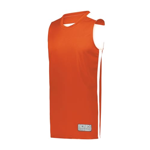 Augusta Sportswear Men's Standard Swish Reversible Basketball Jersey, Orange/White