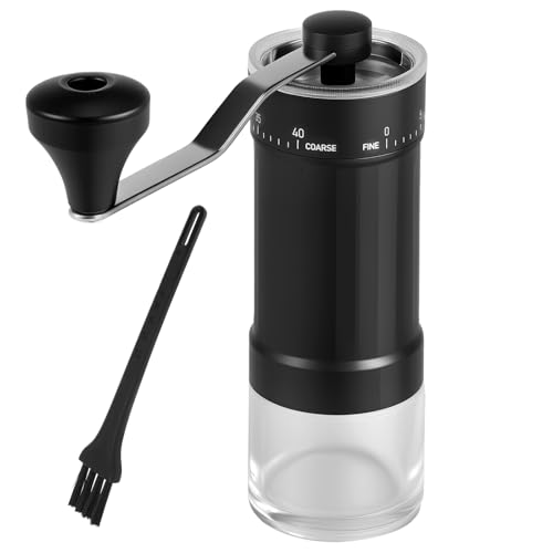 Macinacaffè manuale con 40 livelli regolabili, con capacità di 35 g, per ufficio, campeggio, viaggi, caffè espresso a mano