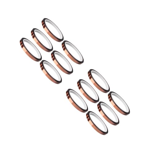 PRETYZOOM 2sets Heavy Duty Electrical Tape Heat Resistant Insulation High Temp Polyimide Tape Soldering Masking 6rolls*2