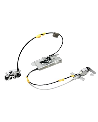 Image of Right Passenger Side Rear Door Upper and Lower Latch & Cable, Compatible with 2004-2008 Ford F-150 Extended Cab, Replaces 8L3Z-18264A00-B, 6L3Z-18264A00-B