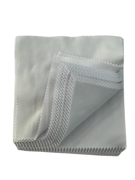 Image of Sunshades Bhavya White Selvet for Spectacle and Sunglass White Microfibre Cleaning Cloth for Spectacle Sunglass 100 pc