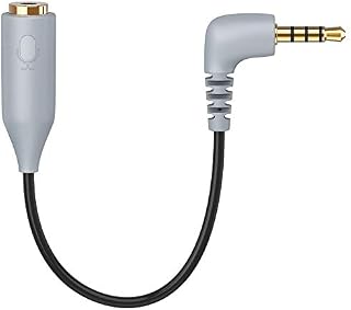 3.5mm TRRS to TRS Microphone Cable, TRRS Male to TRS Female Right Angle Mic Cord Connect iPhone, Smartphones, Tablets with VideoMic, VideoMic Go, VideoMicro, BOYA Mic Lavalier Microphone