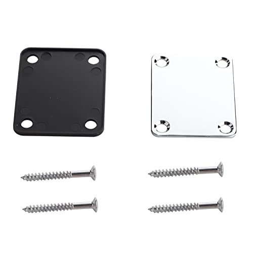 Electric Guitar Neck Plate With Screws For Replacement Electric Guitar Part For Strat Tele Guitar (Color Silver) #TOP3