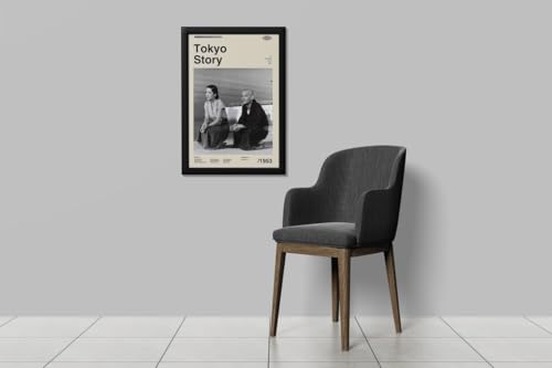 Image of BLINKART Tokyo Story Movie Poster Frame 8x12 Inch | Premium 300 GSM Paper Wall Print | Mid Century Vintage Film Artwork for Home, Bedroom, Living Room, Office | Framed Photo Decor