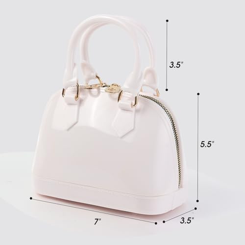 Image of Jelly Crossbody Purse Shoulder Bag, Candy Color Tote Satchel Top-Handle Handbags for Women