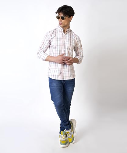 Image of TrapNation Men's Checkered Regular Fit Shirt