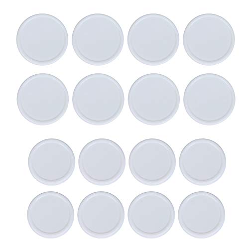 Staruby 16Pcs Plastic 8 Regular Mouth Lids And 8 Wide Mouth Plastic Storage Caps For Mason Jars, White #TOP6