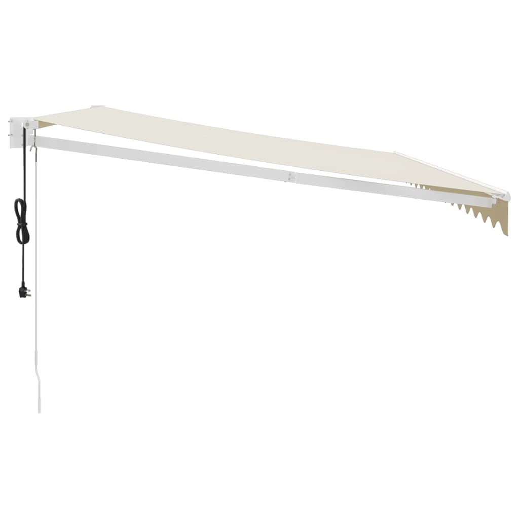 Store Banne Motorisé, Store Banne électrique Auvent rétractable Automatique crème 4x3 m