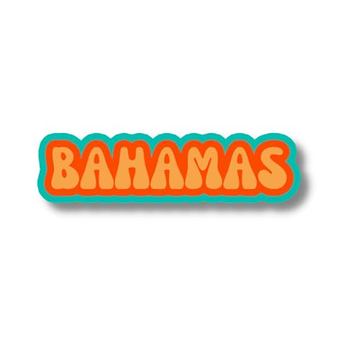 Bahamas Travel Sticker, Multiple Colors, Vinyl Laptop Water Bottle Sticker,