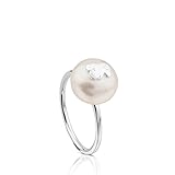 TOUS Anillo Mujer Sweet Dolls de plata de primera ley con perla 1 cm, Talla 13.5