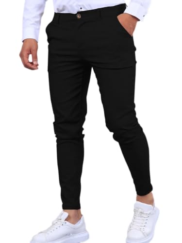 Oanviso Pantalon Homme Slim Fit Vêtements Chino Pantalons de Travail Casual Stretch Pantalons Mode Élastique Pantalon Business Skinny Pantalon pour Printemps...