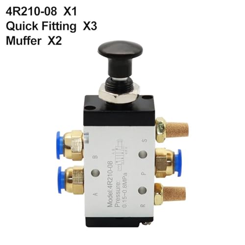 Interrupteur pneumatique robuste pousser tirer pour commande de vanne - 3