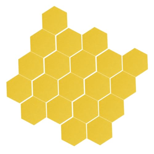 20pcs Hexagon Felt Bulletin Board Acoustic Sound Absorbing Panels for Home Office Decor Easy Installation Multi Functional Memo Display Felt Material
