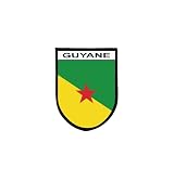 Aufnäher, Flagge Guyana, taktisch, bedruckt, bestickter Rand, selbstklebend