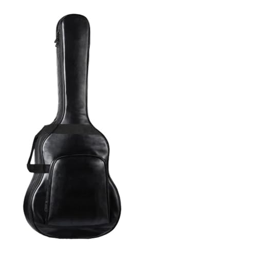 Sac de transport pour guitare étanche et antichoc en cuir PU épais noir 41"