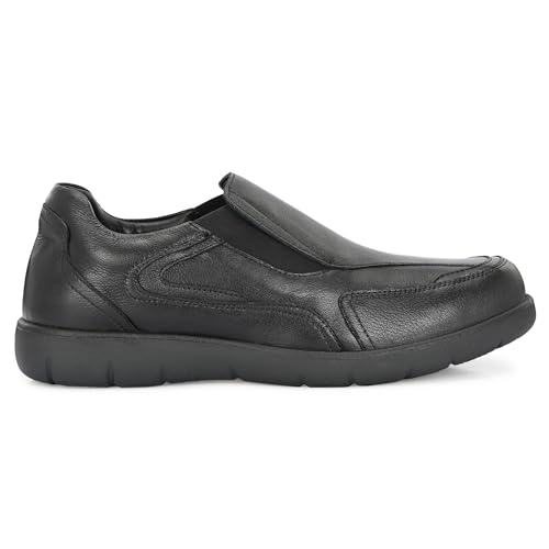 Image of Blue Leather By Centrino Genuine Leather Men's Formal | Pure Leather Slip-On Shoes | Soft & Comfortable Daily Driver | Casual Yet Elegant Formal Footwear (4042)