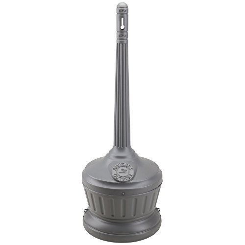 Commercial Zone 711303 Smokers' Outpost Standard Gray 16 Qt. Cigarette Receptacle