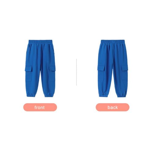 WISREMT Boys Cargo Pants – Kids Boys Cotton Active Cargo Trousers Elasticated Waist Casual Sweatpants Back to School Joggers2