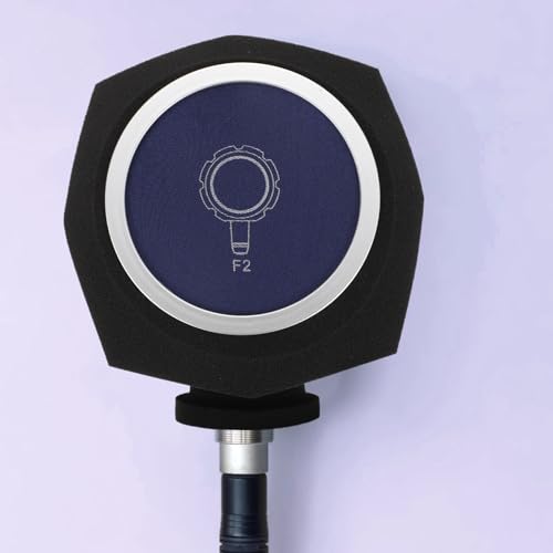 Housse microphone bleu réduit les réflexions pour micro sur pied de sol