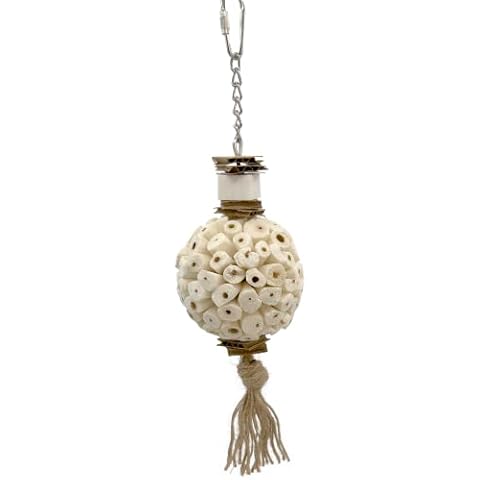Mandarin Bird Toys by M&M 5115 Medium Mandarin Sola Muncher - Handcrafted Sola Wood Foraging Bird Cage Toy, Straightforward Pet Appealing Design, Easy to Chew for Beaks Feet, Great for Med to Lg Pets Cover