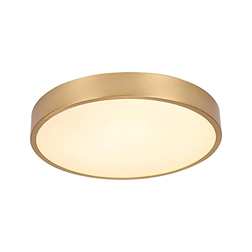 Plafonnier moderne et simple fini en or avec diffuseur acrylique premium