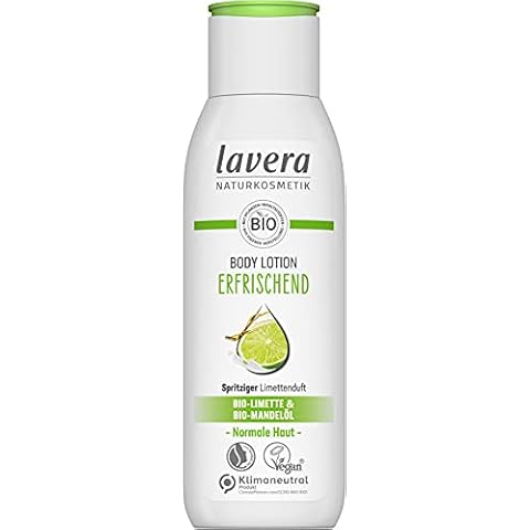 lavera Body Lotion Erfrischend - Body Milk mit Bio-Limette & Mandelölduft - vegan - Körpermilch für normale Haut - PETA zertifiziert - Biologisch abbaubar - Naturkosmetik (1 x 200 ml) Cover