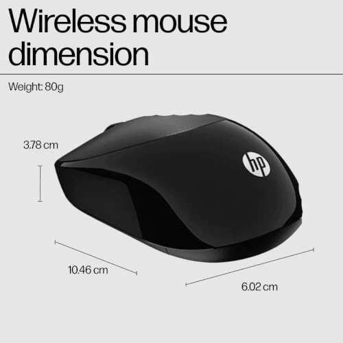 Image of HP M090 Wireless Mouse - 2.4GHz Connectivity, 1200 DPI Optical Sensor, 12-Month Battery Life, Ambidextrous Ergonomic Design, USB Nano Receiver, Compatible with Windows & macOS (Black)