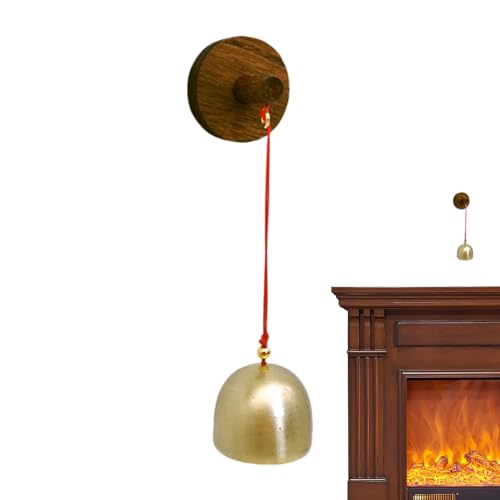 Aeutwekm Ladenbesitzerglocke, Glocke zum Türöffnen,Türklingel für Unternehmen - Selbstklebender Retro-Ladeneingangsalarm aus Holz für Garten, Geschäftseingang, Kühlschrank, Hinterhof